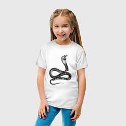 Футболка хлопковая детская Кобра Cobra, цвет: белый — фото 2