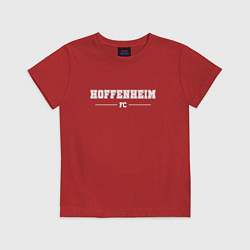 Футболка хлопковая детская Hoffenheim Football Club Классика, цвет: красный