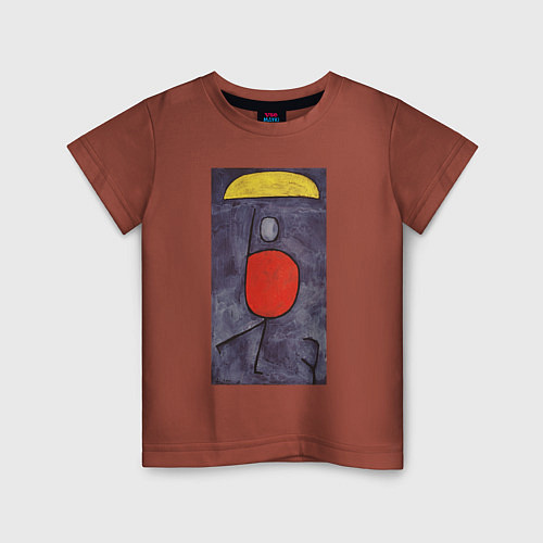 Детская футболка With Umbrella Жёлтый зонт / Кирпичный – фото 1