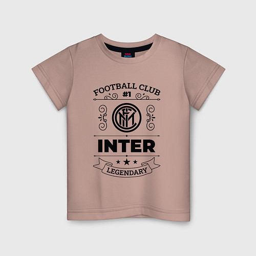 Детская футболка Inter: Football Club Number 1 Legendary / Пыльно-розовый – фото 1