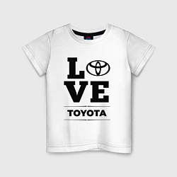 Футболка хлопковая детская Toyota Love Classic, цвет: белый