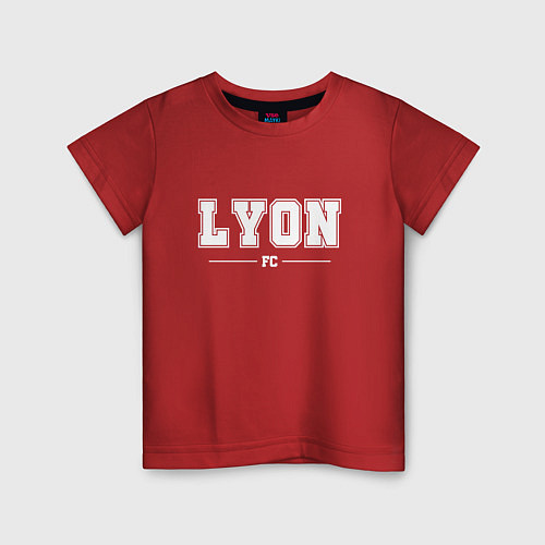 Детская футболка Lyon Football Club Классика / Красный – фото 1