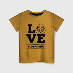 Футболка хлопковая детская Elden Ring Love Classic, цвет: горчичный