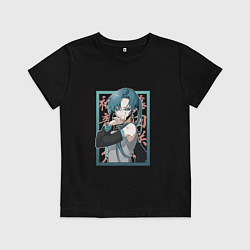 Футболка хлопковая детская Hatsune Miku Drain, цвет: черный