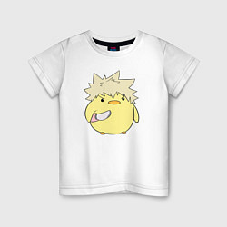 Футболка хлопковая детская Опасный Бакуго My Hero Academia, цвет: белый