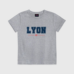 Футболка хлопковая детская Lyon FC Classic, цвет: меланж