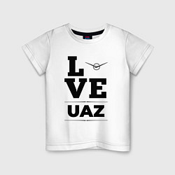 Футболка хлопковая детская UAZ Love Classic, цвет: белый