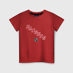 Футболка хлопковая детская New York Rangers NHL, цвет: красный