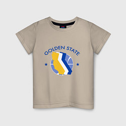 Футболка хлопковая детская Golden State Game, цвет: миндальный