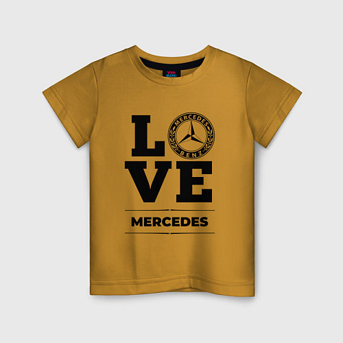 Детская футболка Merсedes Love Classic / Горчичный – фото 1