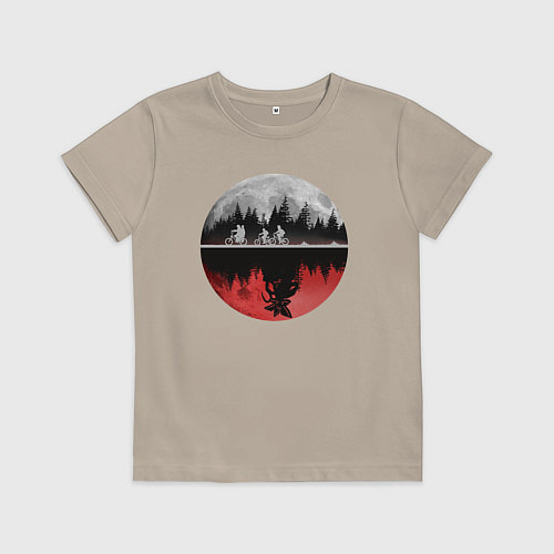 Детская футболка Stranger Things Moon / Миндальный – фото 1