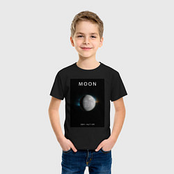 Футболка хлопковая детская Moon Луна Space collections, цвет: черный — фото 2