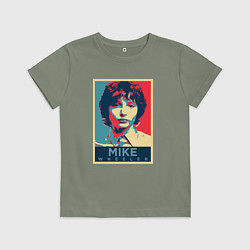 Футболка хлопковая детская Stranger Things Майк, цвет: авокадо