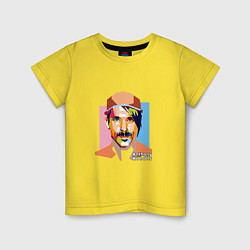 Футболка хлопковая детская Anthony Kiedis, цвет: желтый