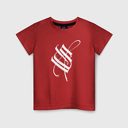 Футболка хлопковая детская Stigmata эмблема, цвет: красный