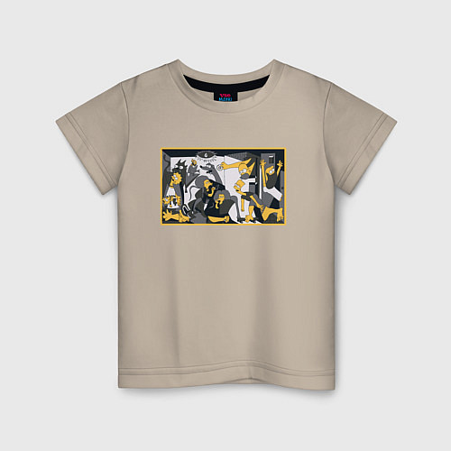 Детская футболка Спрингфилд ГерникаСимпсоны в версии Герники / Миндальный – фото 1