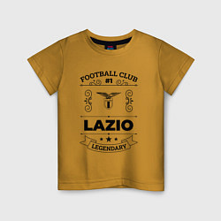 Футболка хлопковая детская Lazio: Football Club Number 1 Legendary, цвет: горчичный