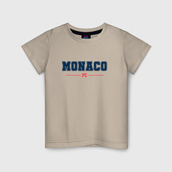 Футболка хлопковая детская Monaco FC Classic, цвет: миндальный