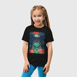 Футболка хлопковая детская Mars Alien, цвет: черный — фото 2
