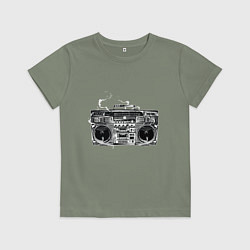 Футболка хлопковая детская Wu-Tang Boombox, цвет: авокадо