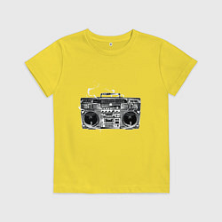 Футболка хлопковая детская Wu-Tang Boombox, цвет: желтый