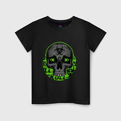 Футболка хлопковая детская SKULL TOXIC, цвет: черный