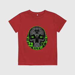 Футболка хлопковая детская SKULL TOXIC, цвет: красный