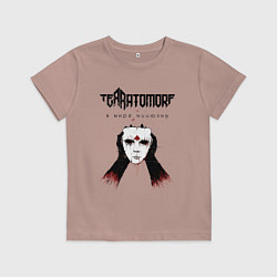 Футболка хлопковая детская В Мире Иллюзий цветные, цвет: пыльно-розовый
