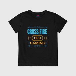 Футболка хлопковая детская Игра Cross Fire PRO Gaming, цвет: черный