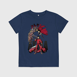 Футболка хлопковая детская Akira anime, цвет: тёмно-синий