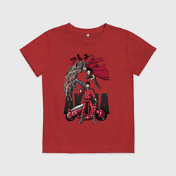 Футболка хлопковая детская Akira anime, цвет: красный