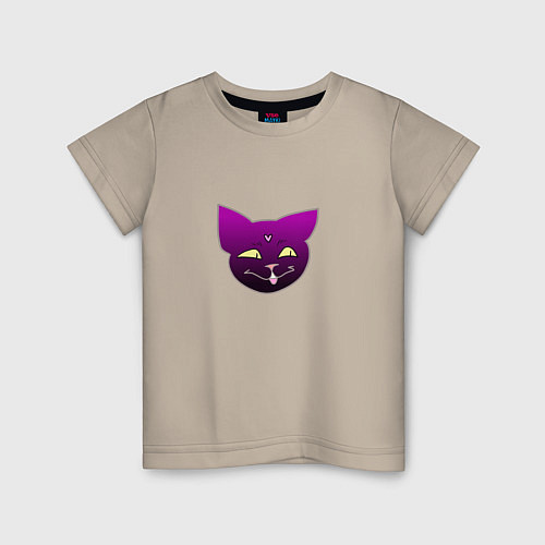 Детская футболка Черный кот Лов / Миндальный – фото 1