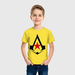 Футболка хлопковая детская Русский ассассин, цвет: желтый — фото 2