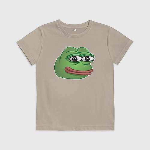 Детская футболка Пепе Лягушонок доволен / Миндальный – фото 1