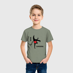 Футболка хлопковая детская I LOVE CAPOEIRA, цвет: авокадо — фото 2