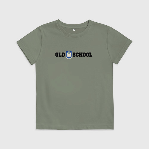 Детская футболка Old school, шеврон старой школы / Авокадо – фото 1