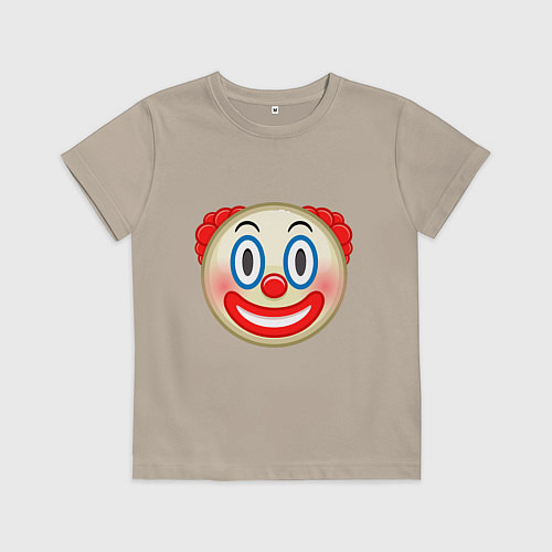 Детская футболка Эмодзи Клоун / Миндальный – фото 1