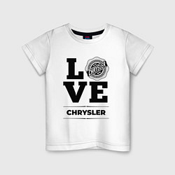 Футболка хлопковая детская Chrysler Love Classic, цвет: белый