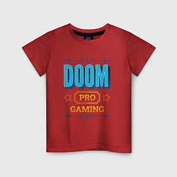 Футболка хлопковая детская Игра Doom pro gaming, цвет: красный