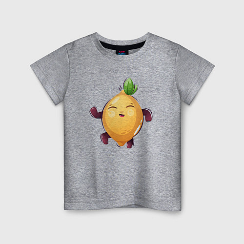 Детская футболка Танцующий лимон / Меланж – фото 1