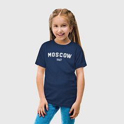 Футболка хлопковая детская MOSCOW 1147, цвет: тёмно-синий — фото 2