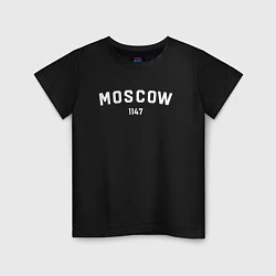 Футболка хлопковая детская MOSCOW 1147, цвет: черный