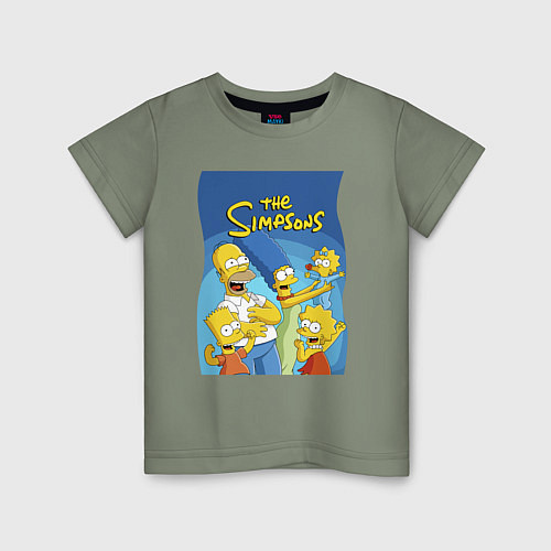 Детская футболка Семейка Симпсонов - Гомер, Мардж и их отпрыски / Авокадо – фото 1