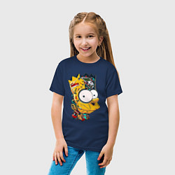 Футболка хлопковая детская Cyber-Bart - Simpsons family, цвет: тёмно-синий — фото 2