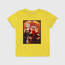 Футболка хлопковая детская Тенген и Ренгоку красивые - Клинок рассекающий дем, цвет: желтый