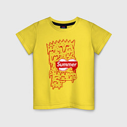 Футболка хлопковая детская Bart Simpson - Summer, цвет: желтый