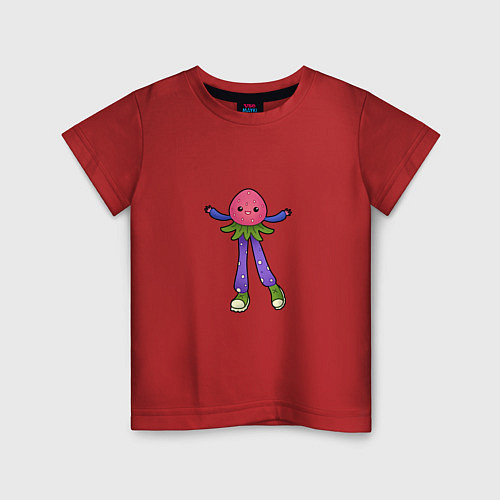 Детская футболка Хиппи земляничка / Красный – фото 1