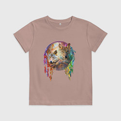 Футболка хлопковая детская Стражи сна, цвет: пыльно-розовый