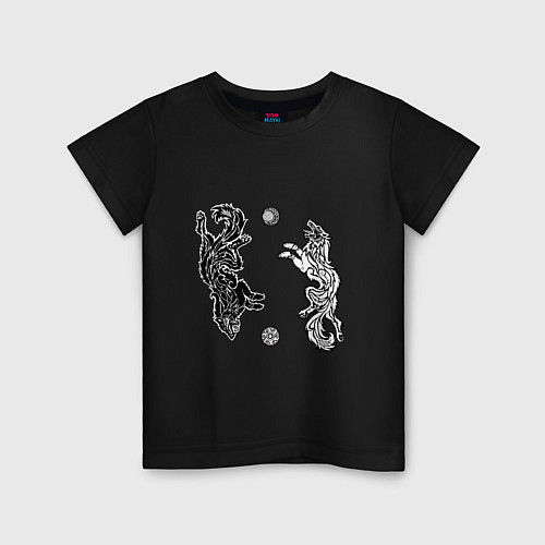Детская футболка Охотники Хати и Сколль / Черный – фото 1