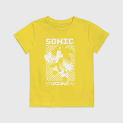 Футболка хлопковая детская Sonic - game, цвет: желтый
